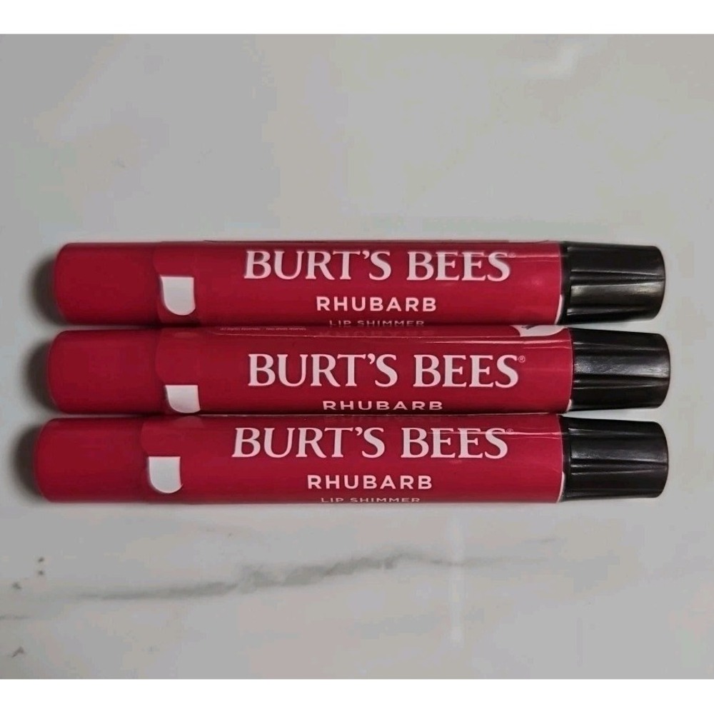 3-Burt's Bees lip shimmer color Rhubarb.
